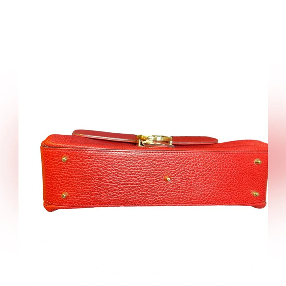 GUCCI Dollar Calfskin Interlocking G Shoulder Bag Red - Picture 7 of 14